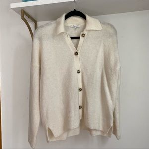 Madewell button down cream sweater